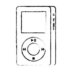 mp player device for listening to music vector illustration
