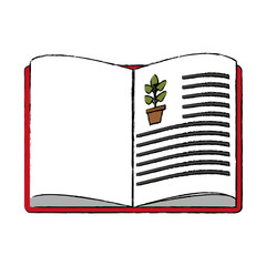 Book open with pen icon vector illustration graphic design