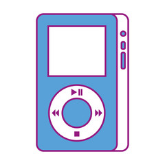 mp player device for listening to music vector illustration