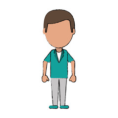 Doctor faceless avatar icon vector illustration graphic design