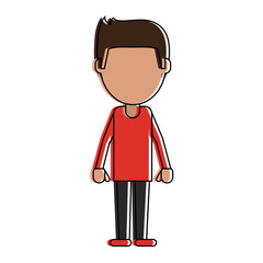 Man faceless avatar icon vector illustration graphic design