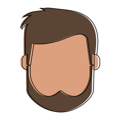 Man faceless avatar icon vector illustration graphic design