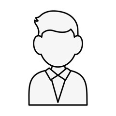 Man faceless avatar icon vector illustration graphic design