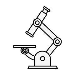 Microscope lab tool icon vector illustration graphic design