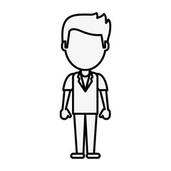 Man faceless avatar icon vector illustration graphic design