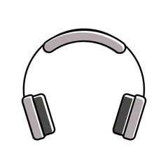 headphones technology music sound gadget icon vector illustration