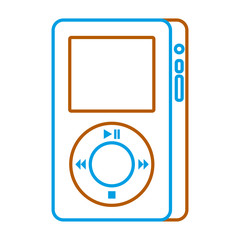 mp player device for listening to music vector illustration