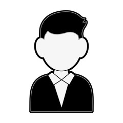 Man faceless avatar icon vector illustration graphic design