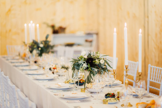 table setting on a wedding reception