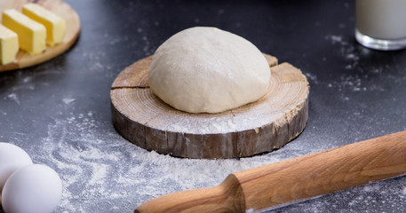 fresh dough ready for baking
