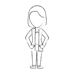 Woman faceless avatar icon vector illustration graphic design