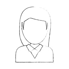 Woman faceless avatar icon vector illustration graphic design