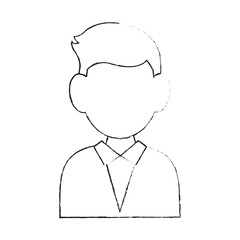 Man faceless avatar icon vector illustration graphic design