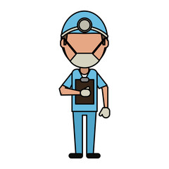 Surgeon faceless avatar icon vector illustration graphic design