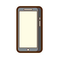 modern touchscreen gadget smartphone empty screen vector illustration