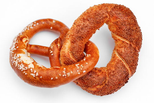T&uuml;rkische Kultur trifft auf Deutsche: Simit und Brezel ineinander verschlungen