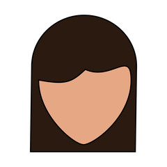Woman faceless avatar icon vector illustration graphic design