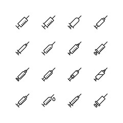 Syringe flat icon
