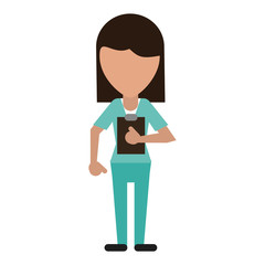 Woman doctor faceless avatar icon vector illustration graphic design
