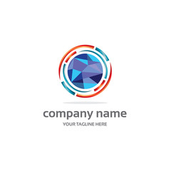 Fototapeta premium media origami - logo template