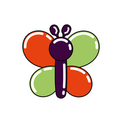 funny inflatable shaped balloons butterfly animal vector illustration