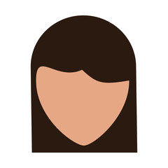 Woman faceless avatar icon vector illustration graphic design
