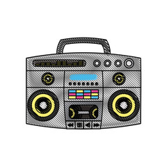 Fototapeta premium 90s radio stereo icon vector illustration graphic design