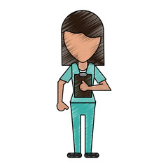 Woman doctor faceless avatar icon vector illustration graphic design