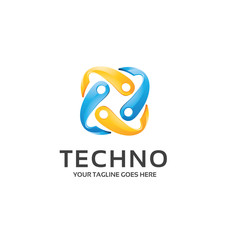 techno - logo template