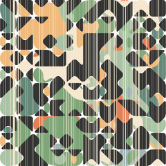 Various Rounded Shapes Retro Abstract Background