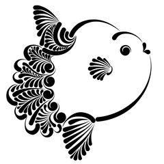 Ocean sunfish vector illustration