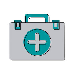 First aids suitcase icon vector illustration graphic design