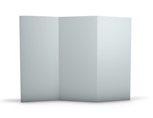 Z-folded brochure mock-up template.