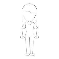Woman faceless avatar icon vector illustration graphic design