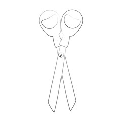 Scissor utensil isolated icon vector illustration graphic design