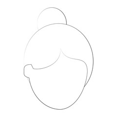 Woman faceless avatar icon vector illustration graphic design