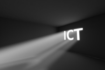 ICT rays volume light concept 3d illustration