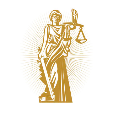 golden lady justice holding scales sword clip art preview