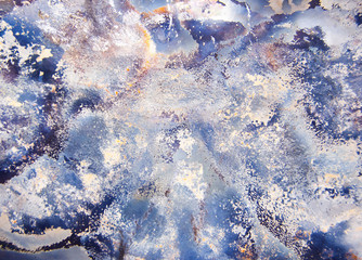 grunge blue painted metal background