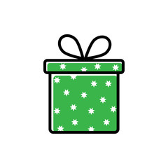 Gift box christmas icon