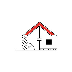 house blue print logo design