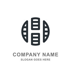 Simple Black Letter H Logo Vector Icon 