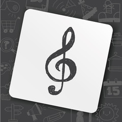 music note doodle drawing