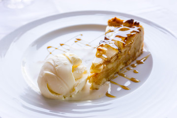 one slice of pie dessert ready to eat