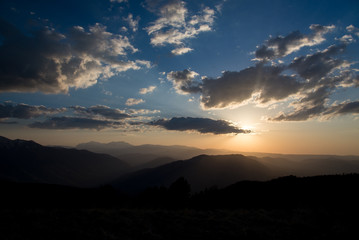 The mountain range of the Big Thach natural park. Adygea