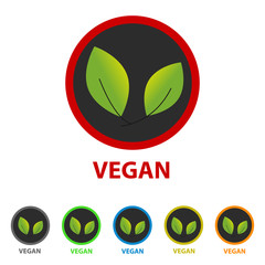 Vegan Icon - Different Colors