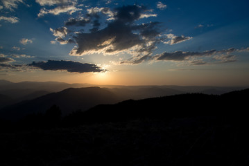 The mountain range of the Big Thach natural park. Adygea