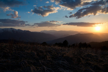 The mountain range of the Big Thach natural park. Adygea