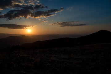 The mountain range of the Big Thach natural park. Adygea