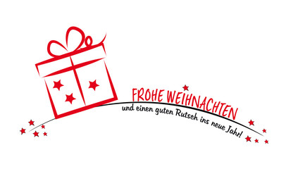 weihnachtsgruss mit geschenk